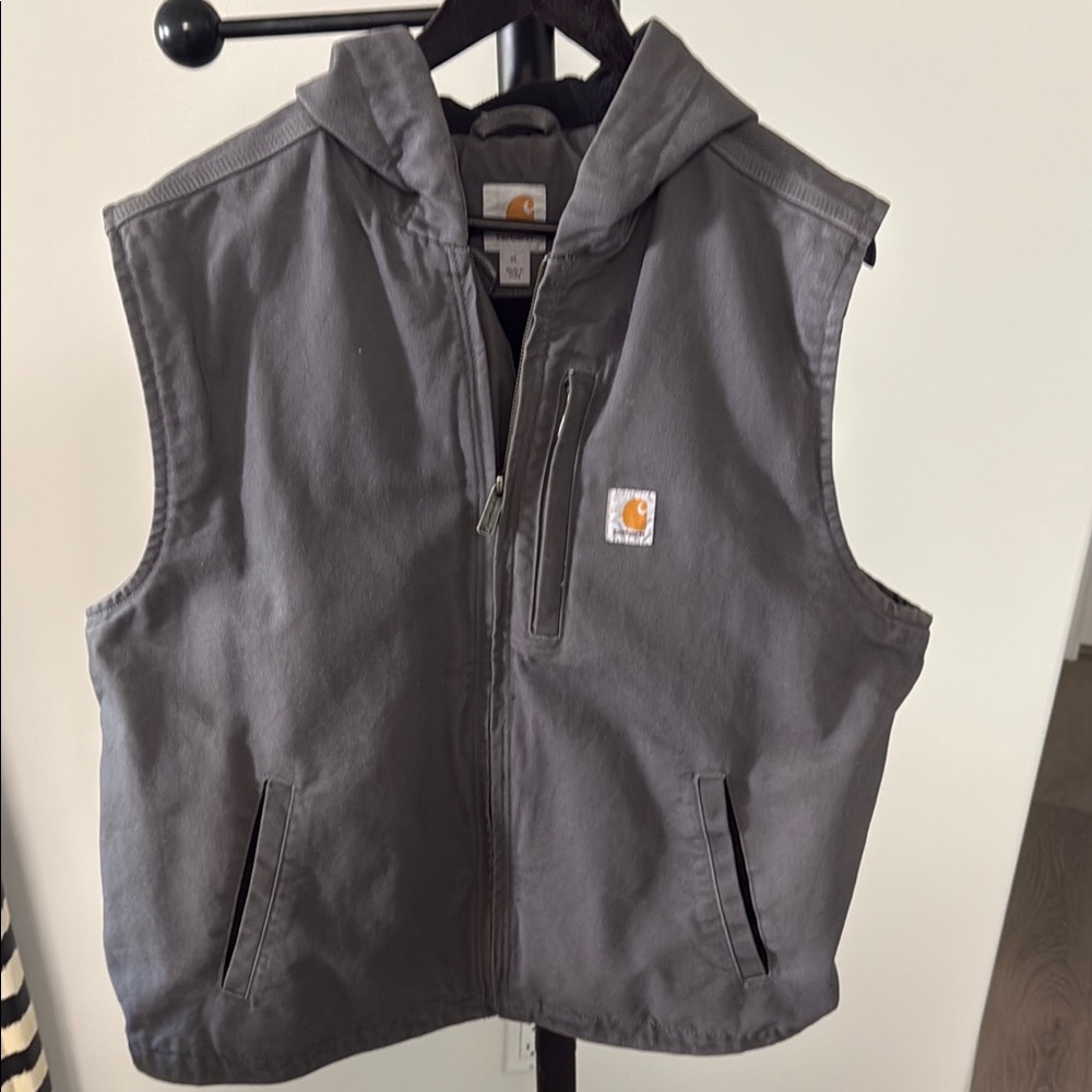 Carhartt Gray Workwear hooded Vest